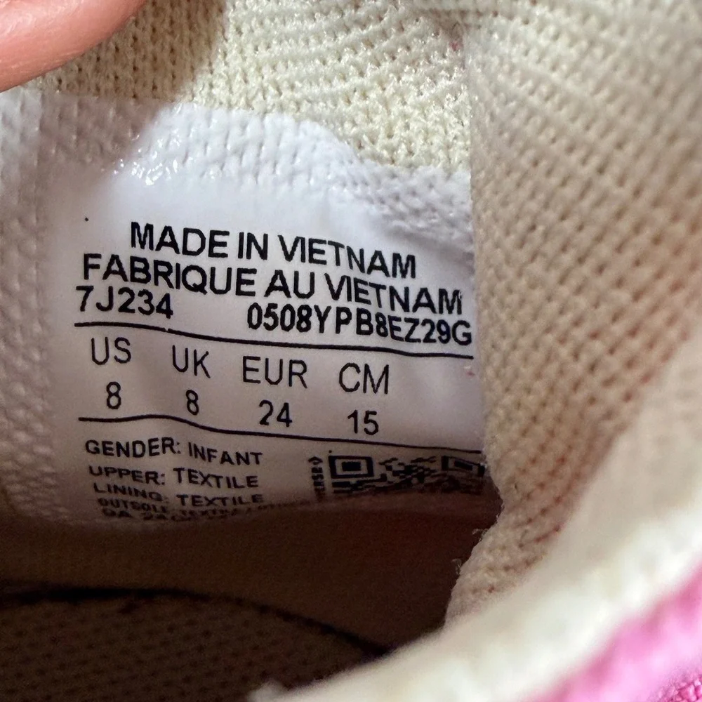 Converse Chuck Taylor All Star High Top Kids Size 8 EUR 25 Pink Canvas EUC